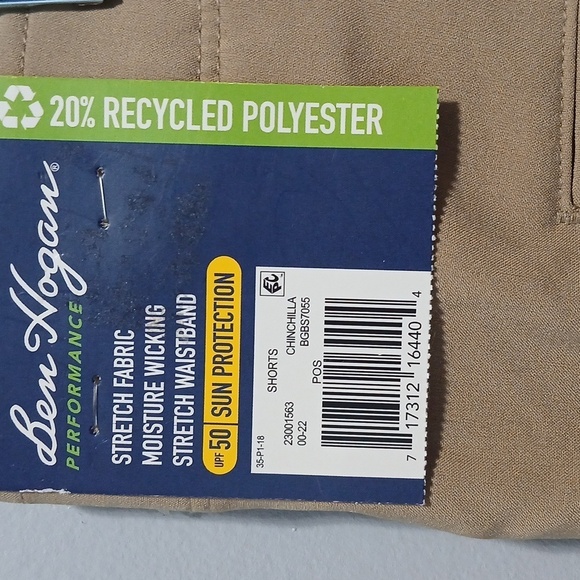 Ben Hogan Performance Chinchillia Shorts Tan Men's Size 46 NWT - Picture 3 of 4